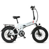 SAMEBIKE LOTDM200-II Electric Bike - 500W Motor 48V13AH Battery 40KM Range Mechanical Disc Brakes - White